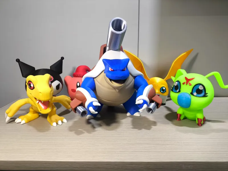 Pokémon Mega Blastoise versione assemblabile a stampa monocromatica