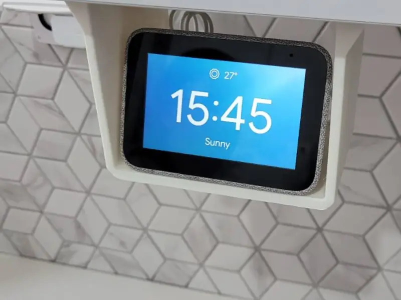 Lenovo smart clock shelf stand (with google assistance)