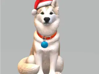 Jesse's husky decoration