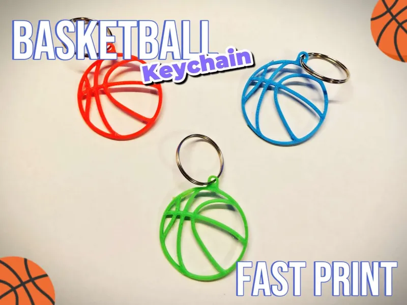 Basketball keychain