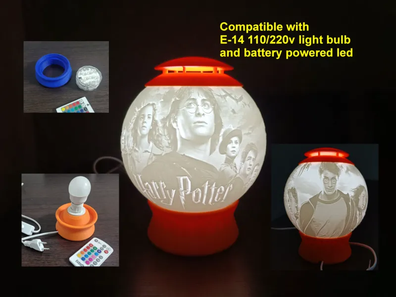 Harry Potter Lithophane Night Lamp