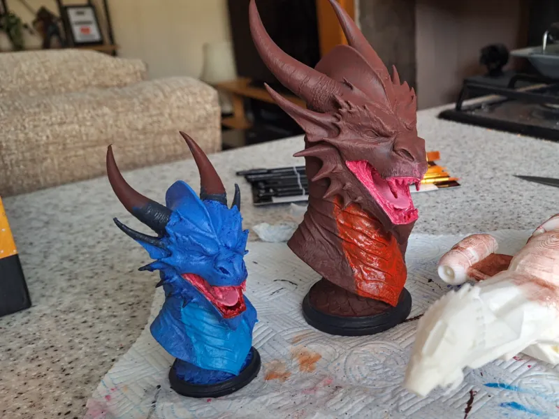Dragon bust 3D model (Drathal the Red version 1)