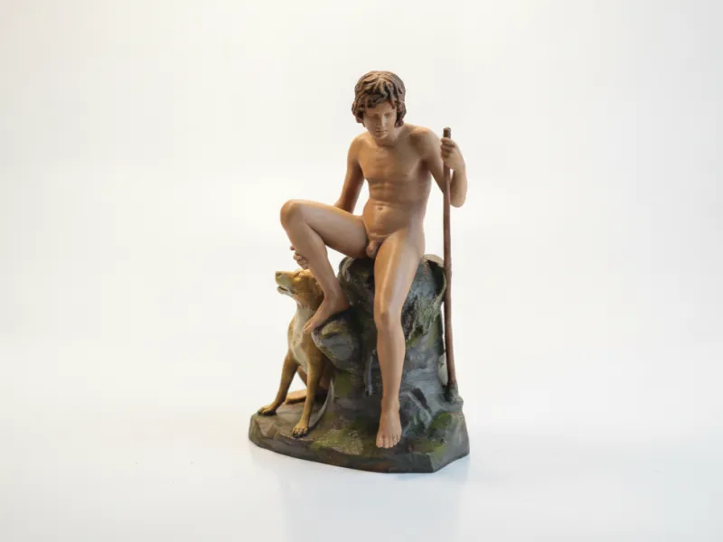 Iron Shepherd Boy Classical Sculpture 3D Printable