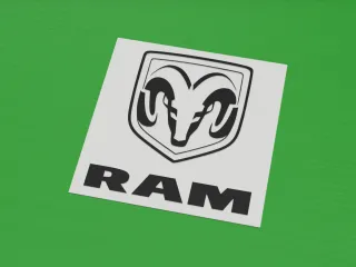 RAM Truck Shield Logo Stencil