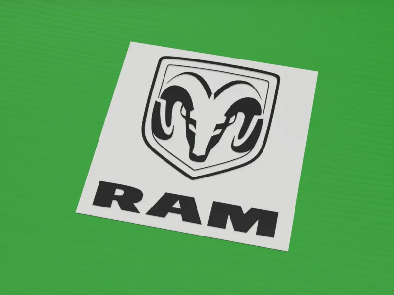 RAM Truck Shield Logo Stencil