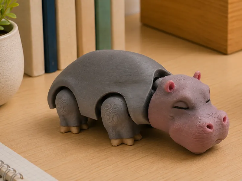 🦛💜 Hipopótamo Flexi Articulado