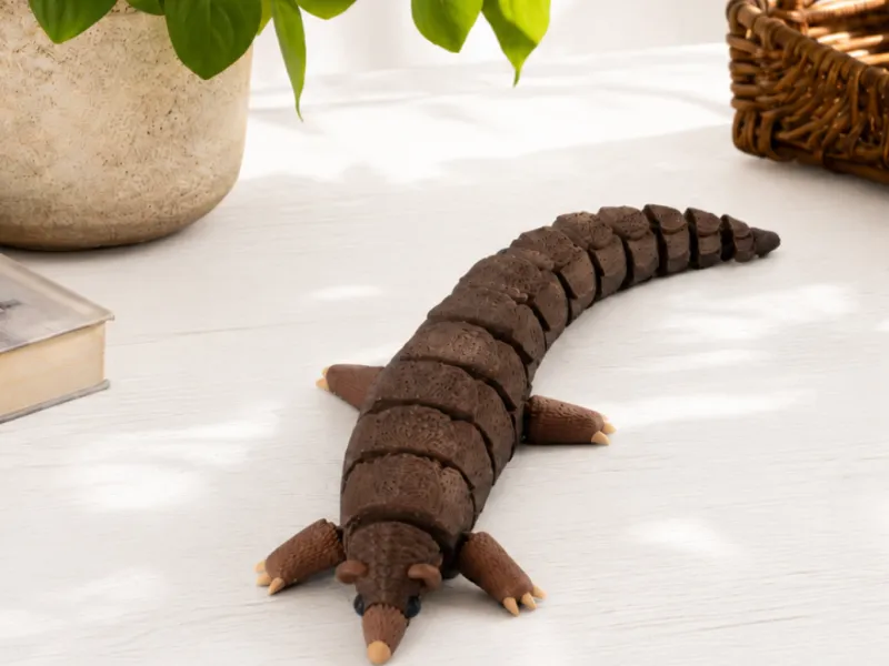 Knitted Pangolin Flexi Toy - Articulated Animal