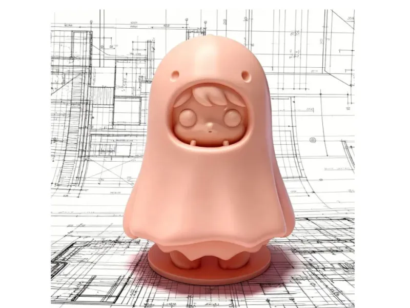 Little Girl Figurine - Girl Dressed as a Little Ghost