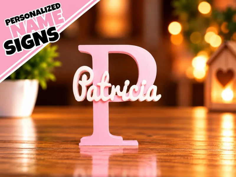 Placa de Nome 3D - Patricia
