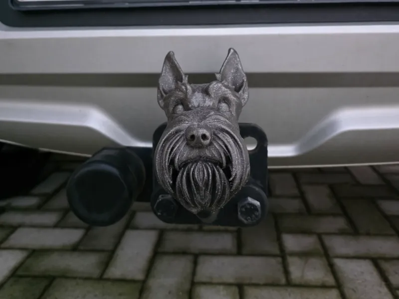 Miniature Schnauzer Tow Hitch/Ball Cover