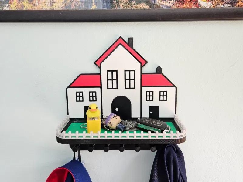 Wall shelf with hooks - Home