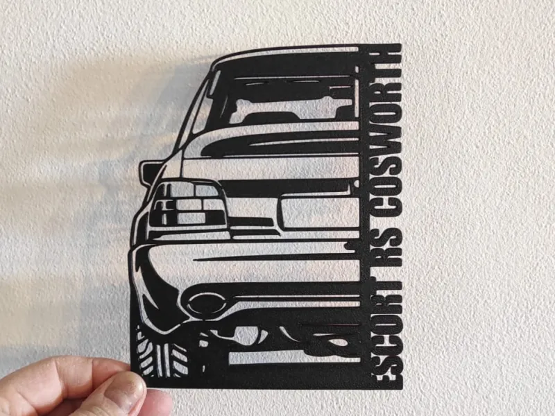 Wallart Escort RS Cosworth con inscripción