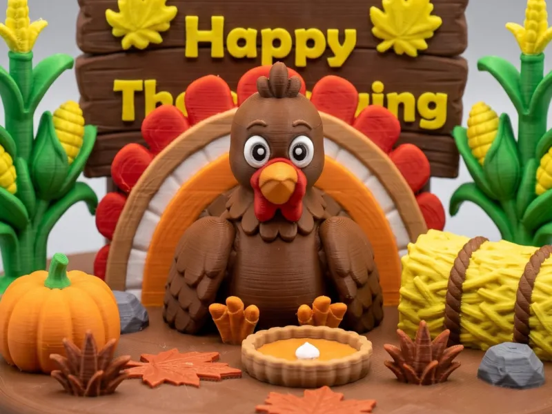 🦃 Thanksgiving Turkey + Playset | 3D Printable Model