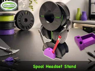 S3D Modular Filament Spool Headset Stand and Organiser