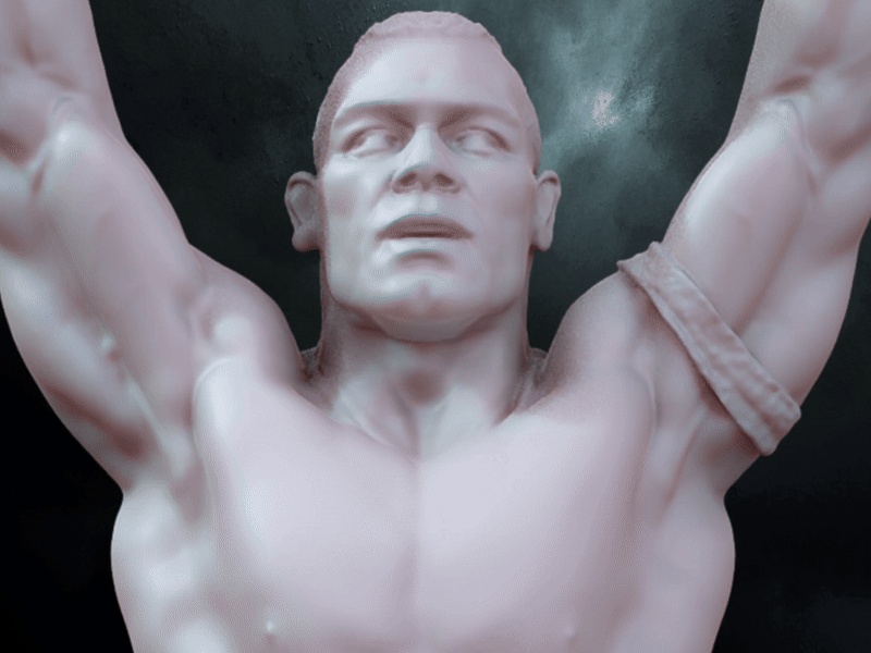 John Cena Bust WWE Fan Art