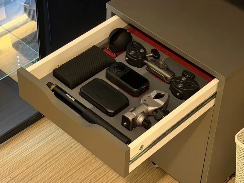 IKEA ALEX Top Drawer Insta360 X6 Accessory & Gear Organizer