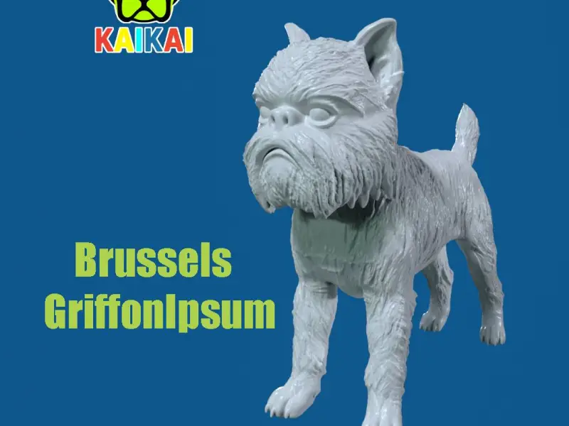 Griffon Bruxellois Dog model - 3D print