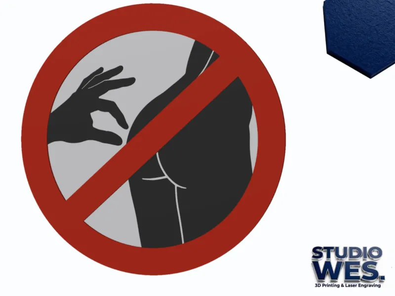 Butt Pinch - Forbidden Traffic Sign v2 - Wall Art