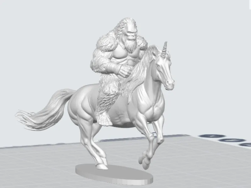 Bigfoot Riding A Unicorn
