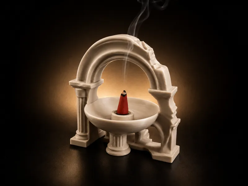 Ancient Greek Ruins Incense Holder