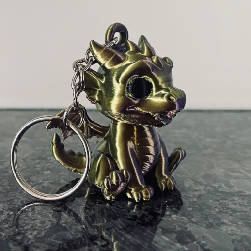 3D Printer Files | 3MF File | Cute Baby Dragon Keychain | Creality Cloud