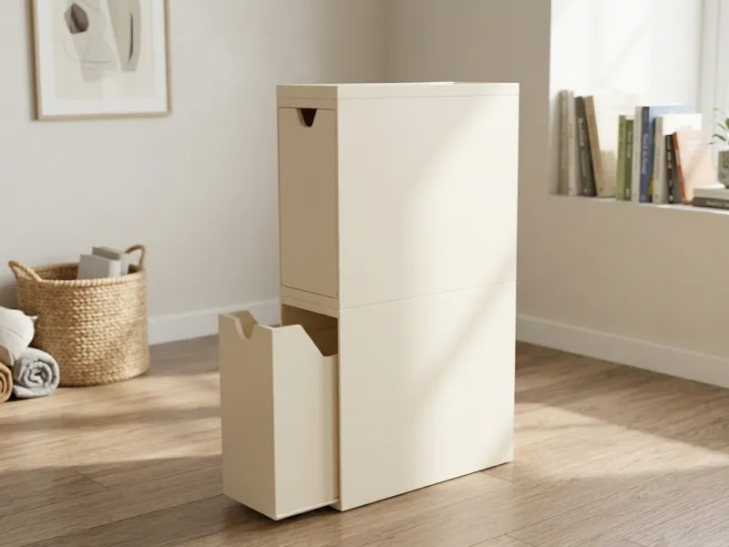 Boîte de rangement empilable avec tiroir (avec butée de tiroir)