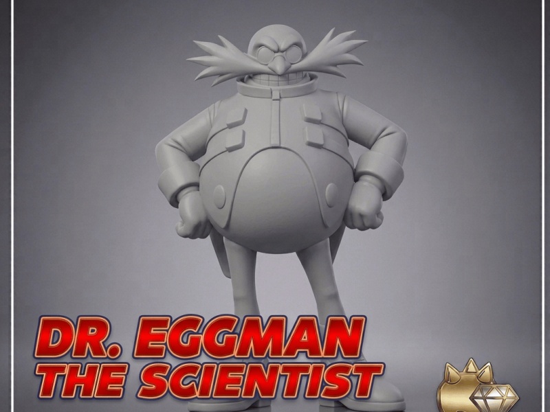 Dr Eggman Sonic Style Simple Figurine