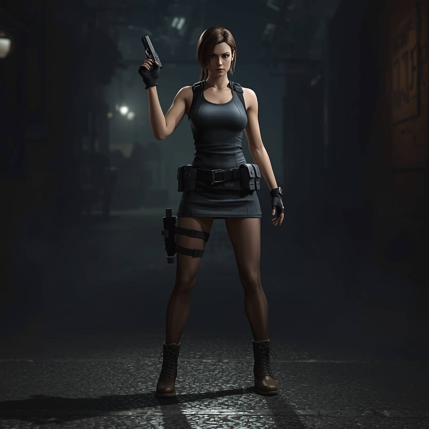 Jill Valentine clasic pose fan art