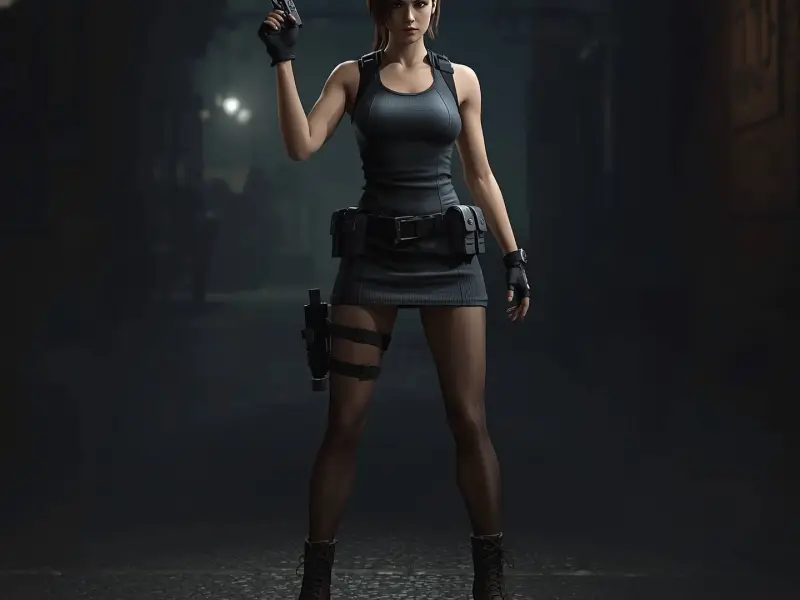 Jill Valentine clasic pose fan art