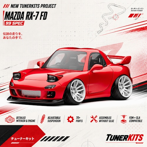 Mazda RX-7 FD Tooned Modellbausatz