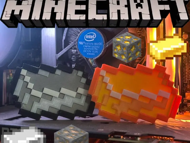 Minecraft Gold & Iron Ingots