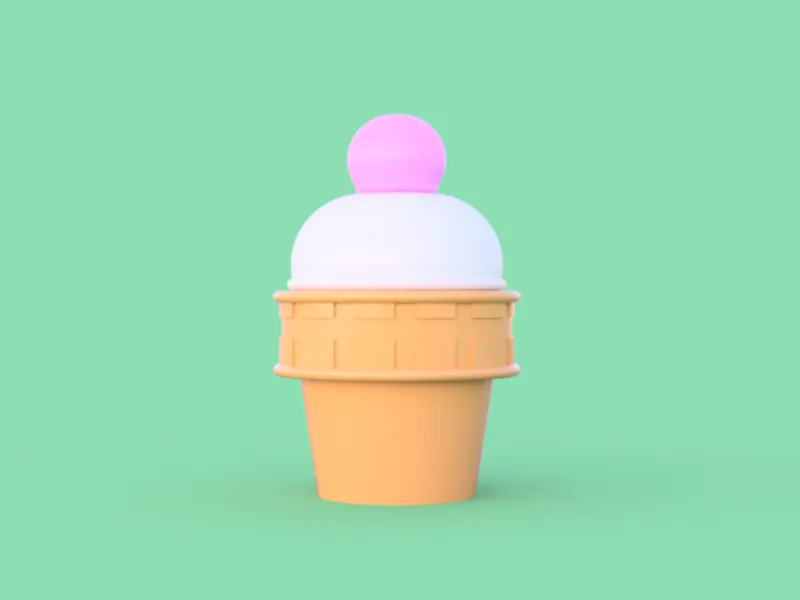 Helado didáctico simple