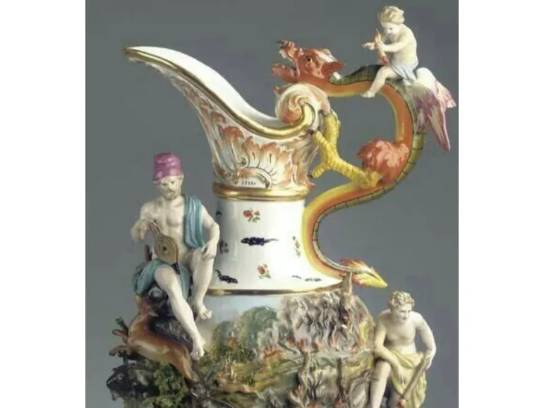 Dragon-Handled Vase of Myth and Music