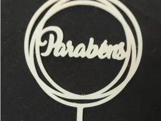 Topper de bolo Parabéns