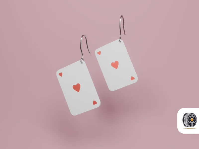 Deck of Love | A hearts playing card earring gift
