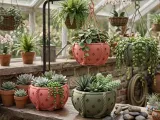 Maceta / Colgante Macramé / Basket Weave Multi-Piece Planter-0