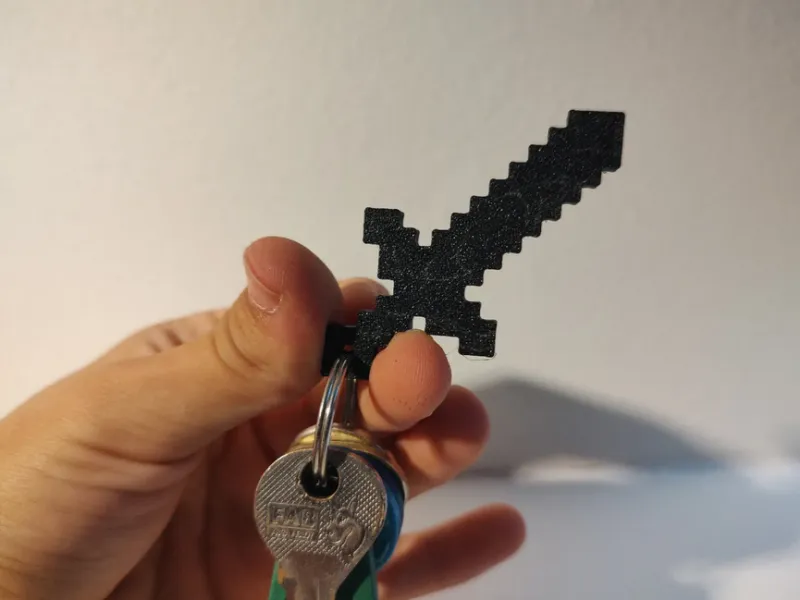 Minecraft sword keychain