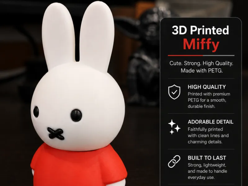 Mini figura adorable de Miffy en PETG