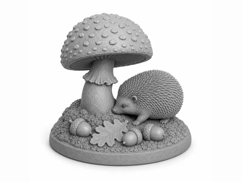ベニテングタケとハリネズミ