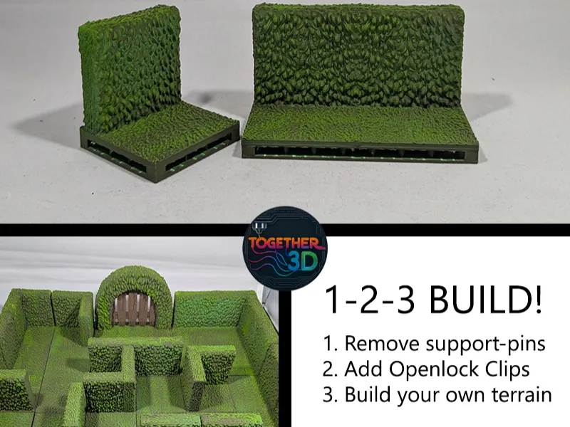 Hedge wall tiles - OpenLOCK system