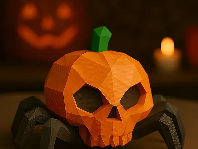 Low poly Pumpkin Spider