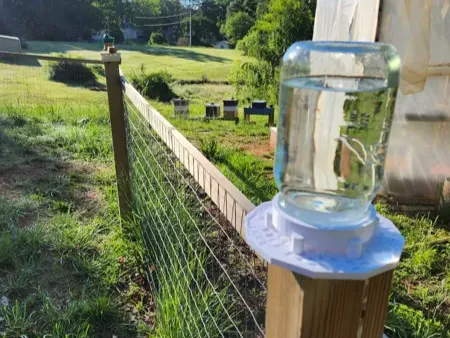 Abreuvoir pour abeilles avec bocal Mason à large ouverture