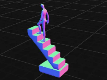 Climbing Stairs Figurine | Fitness Stair Climber | Workout