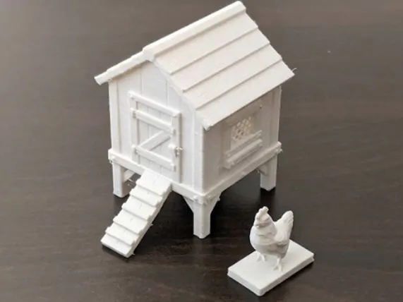 Chicken Coop with Hen
