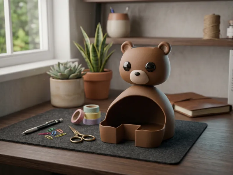 3D Printed Bear Trash Bin + Tool Organizer (Creality Hi Comb