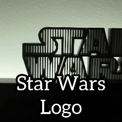 Star Wars Logo – 3D Solid Engraved Style-0