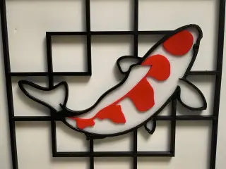 Decorative Koi Panel / Wall Art - Kohaku 2