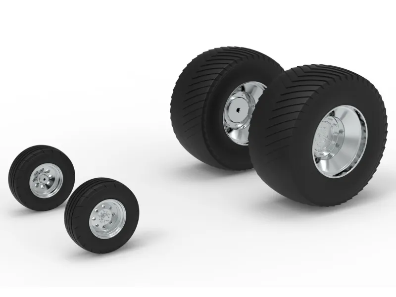 Wheel set of Pro Stock Pulling Tractor Version 3 Scale 1:25