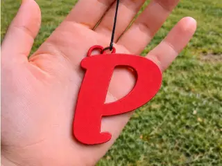 Initial P Keychain