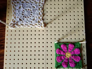 Tabla de bloqueo para cuadrados de ganchillo (granny squares
